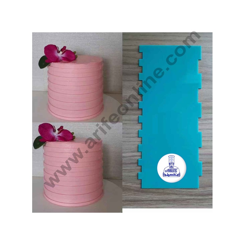 Cake Decor Plastic Icing Comb Scraper Smoother Icing Fondant Cake Decorating Tool (B-9953-5)