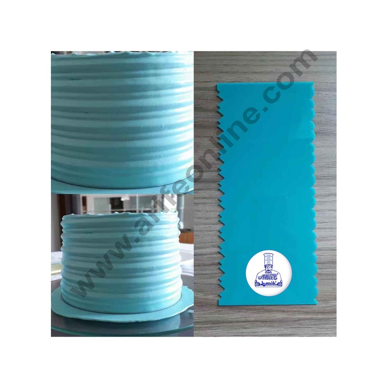 Cake Decor Plastic Icing Comb Scraper Smoother Icing Fondant Cake Decorating Tool (B-9953-6)