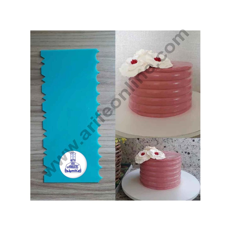 Cake Decor Plastic Icing Comb Scraper Smoother Icing Fondant Cake Decorating Tool (B-9953-7)