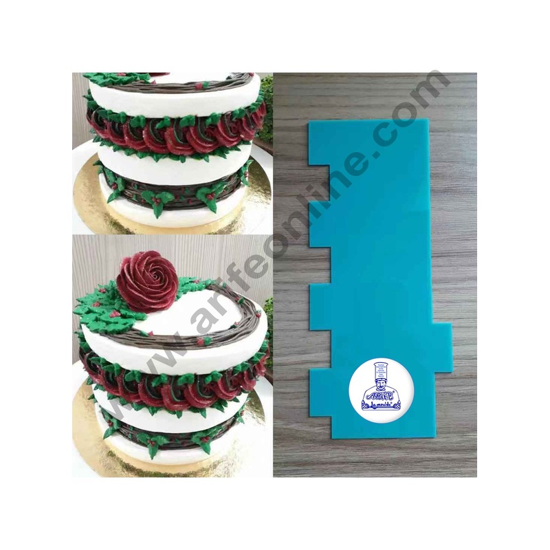 Cake Decor Plastic Icing Comb Scraper Smoother Icing Fondant Cake Decorating Tool (B-9953-9)