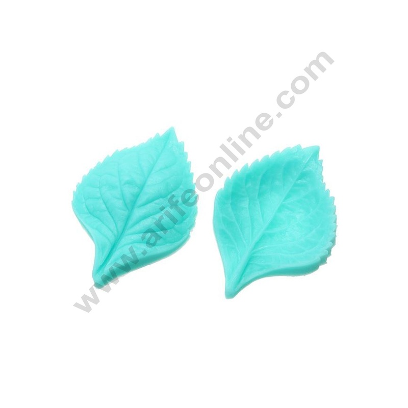 Cake Decor Silicone 2 Cavity Rose Leaf Veiner Fondant Marzipan Mould