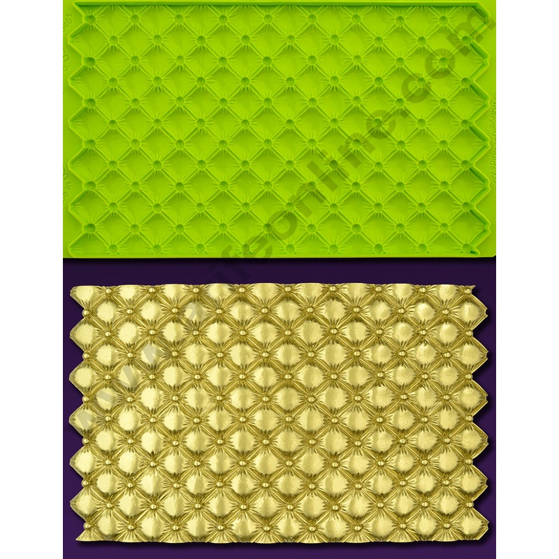 Cake Decor Silicone Tufted Swiss Dot Continuous Quilting Simpress Fondant Marzipan Mould