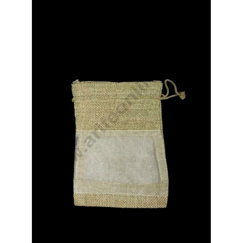 Cake Decor Small Jute Linen Potli Gift Chocolate Pouches Random Color (Pack of 12 pcs)
