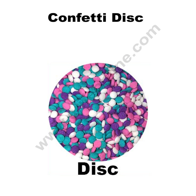 Cake Decor Sugar Candy - Confetti Disc Multi Color