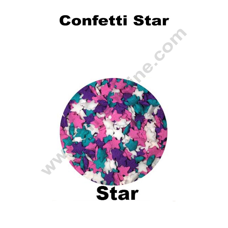 Cake Decor Sugar Candy - Confetti Star Multi Color