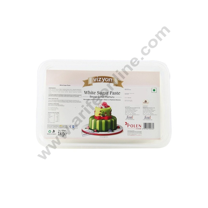 Vizyon Sugar Paste (Fondant) - White, 1kg