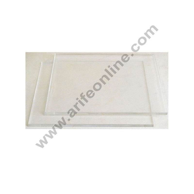 Cake Decor 10 Inch Square Clear Acrylic Cake Board Ganaching Plate (3mm thickness)