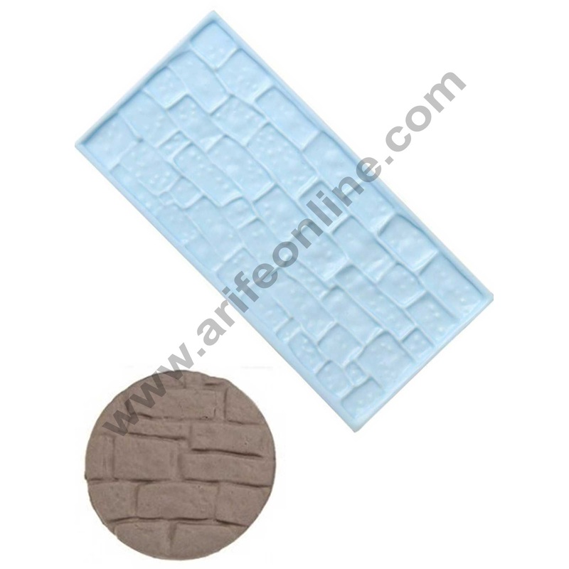 Cake Decor 1pc Plastic Brick Pattern Impression Onlays Fondant Clay Marzipan Cake Decoration Mould