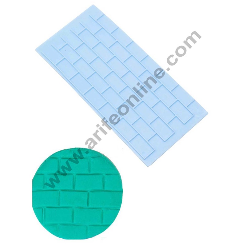 Cake Decor 1pc Plastic Brick Wall Pattern Impression Onlays Fondant Clay Marzipan Cake Decoration Mould