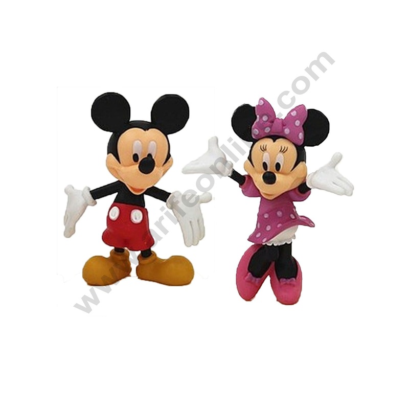 Cake Decor 2 Pcs Set Mickey Mouse Minnie Mouse Toys for Cake Toppers Children Gift