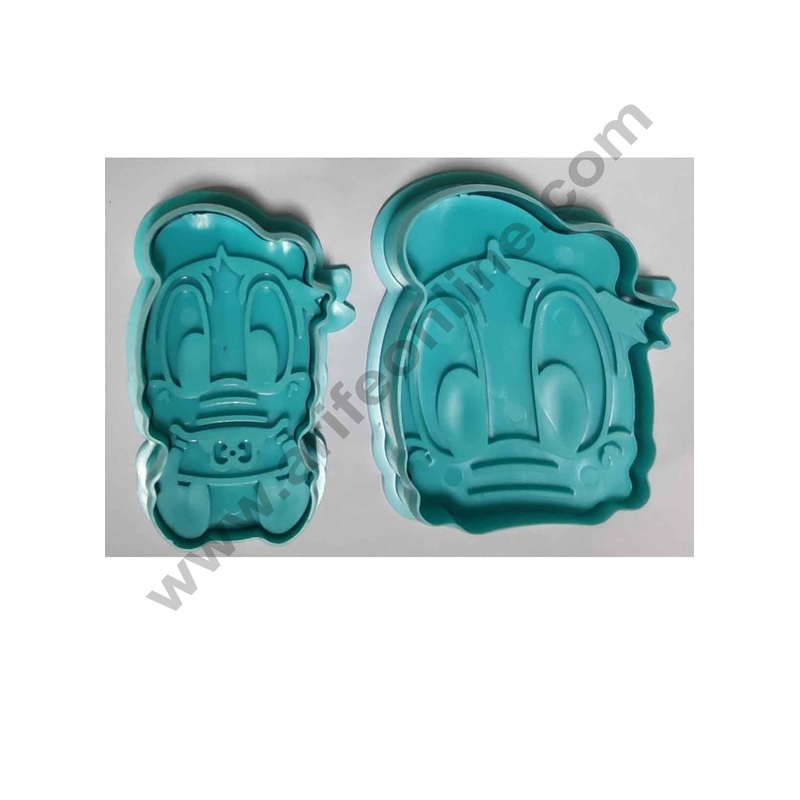 Cake Decor 2pcs Donald Duck & Face Pull Press Cookie Cutter Cake Fondant Tool
