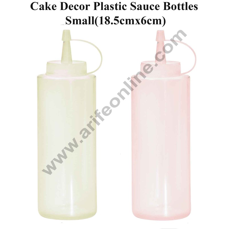 Cake Decor 2pcs Plastic Squeeze Bottles ForSauce, Mayonnaise, Reusable Plastic Containers-Small