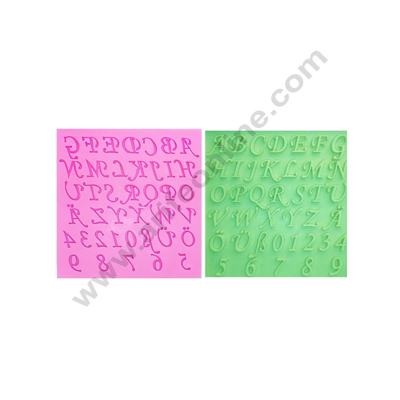 Cake Decor 40 Cavity Silicon Alphabet Letter and Number Fondant Mould