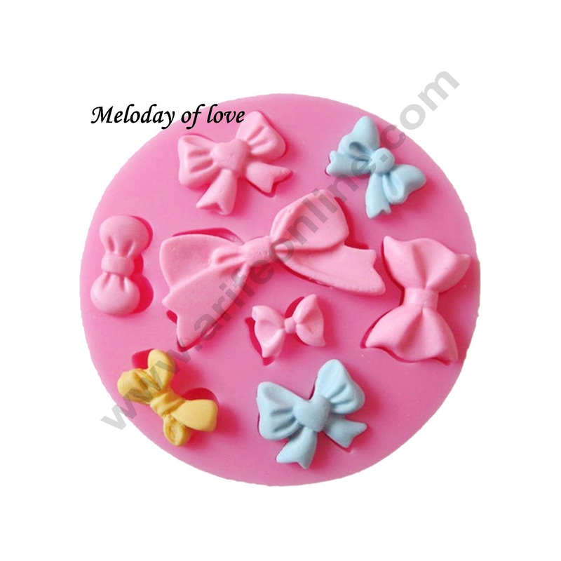 Cake Decor 8 Cavity Silicon 3D Mix Bow Tie Fondant Marzipan Mould