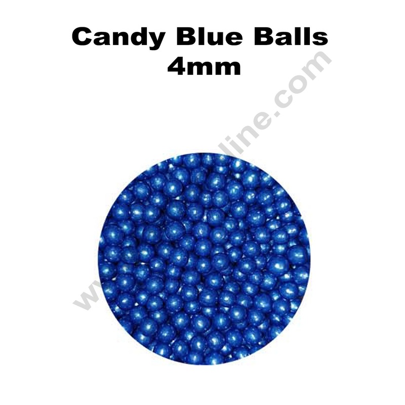 Cake Decor Balls Sugar Candy - Blue 4 mm