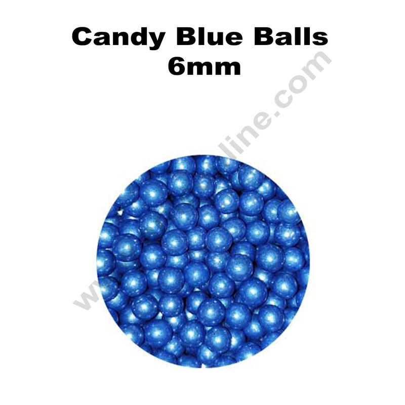 Cake Decor Balls Sugar Candy - Blue 6 mm