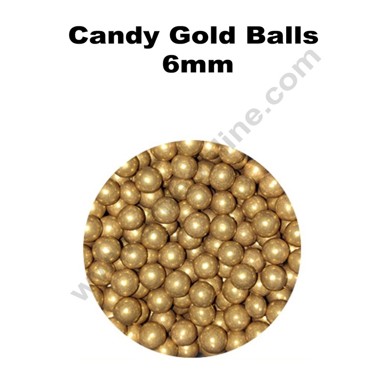 Cake Decor Balls Sugar Candy - Gold 6 mm