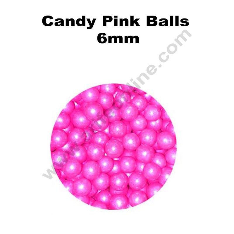 Cake Decor Balls Sugar Candy - Pink 6 mm