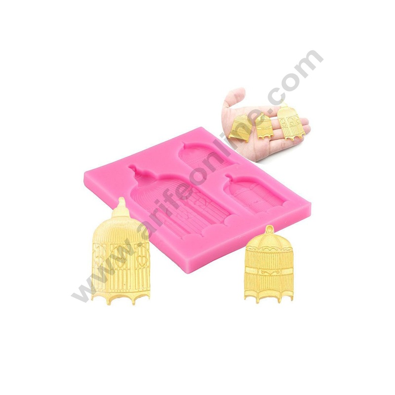 Cake Decor Bird Cages 3 Cavity Silicone Mold Fondant Mould Cake Decorating Tools Chocolate Gumpaste Molds