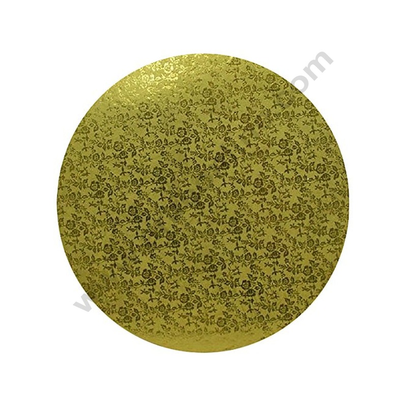 Cake Decor Gold Round Drum Cake Board Cake Base - 14 inch