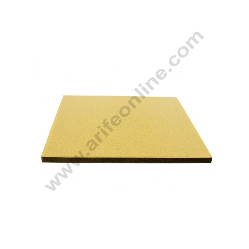 Cake Decor Gold Square Drum Cake Board Cake Base - 14 inch