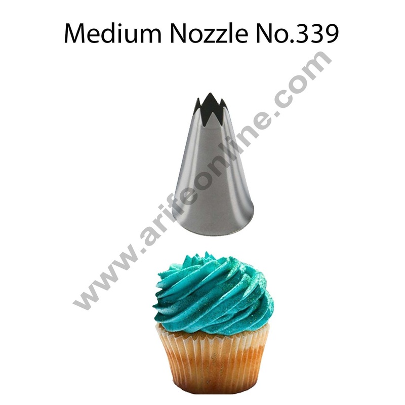 Cake Decor Medium Nozzle - No. 339 Open Star Piping Nozzle