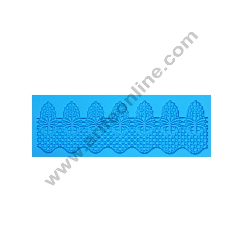 Cake Decor Silicon 1 Cavity Blue Lace Pattern Silicone Fondant Mould Marzipan Mould