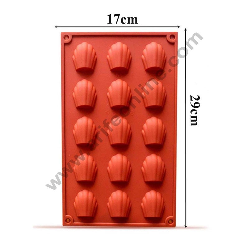 Cake Decor Silicon 15 Cavity Madeleine Shape Muffin Cupcake Mould
