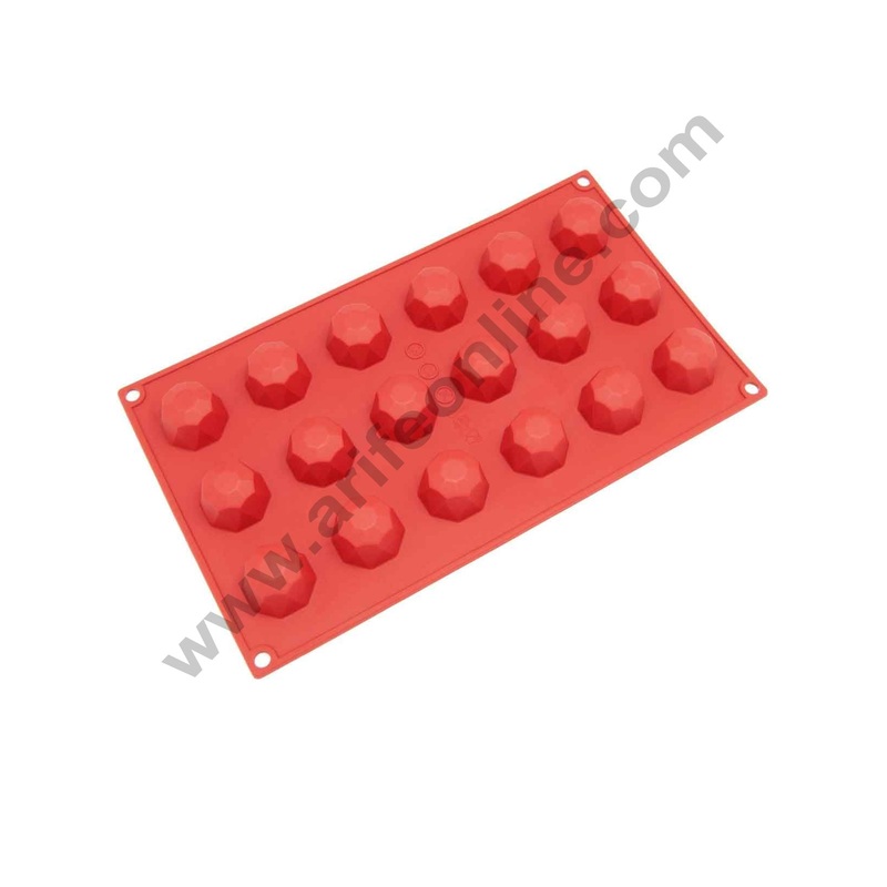 Cake Decor Silicon 18 cavity Diamond Shape Muffin Cupcake Mould