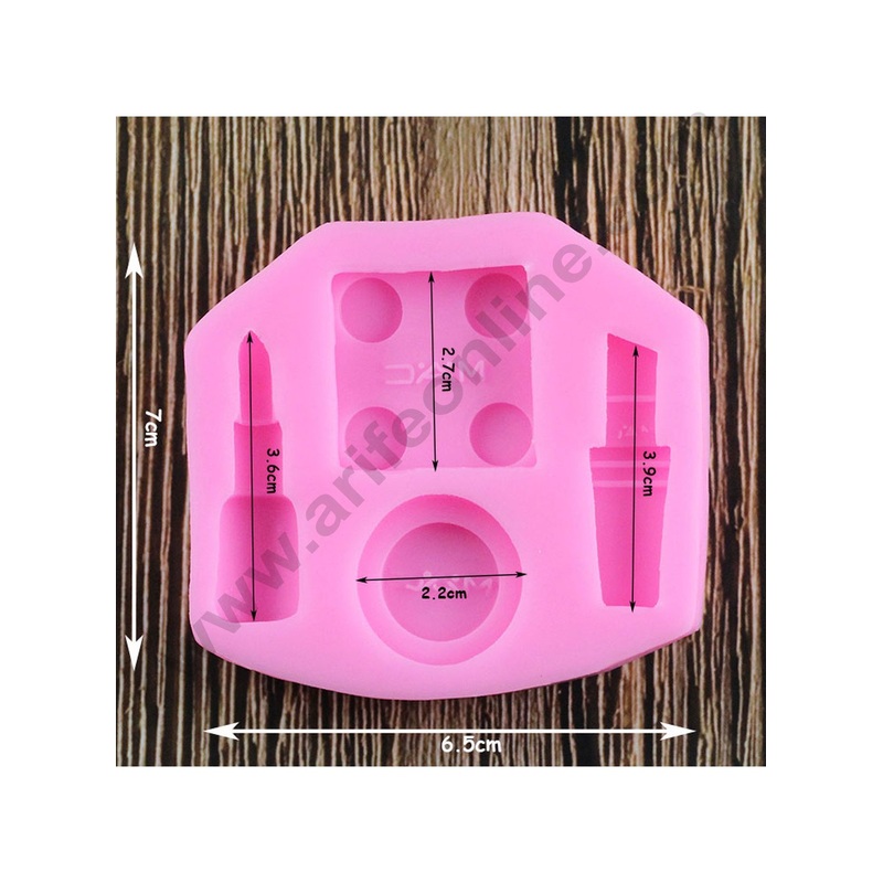 Cake Decor Silicon 4 Cavity Makeup tools lipstick nail polish Fondant Mould