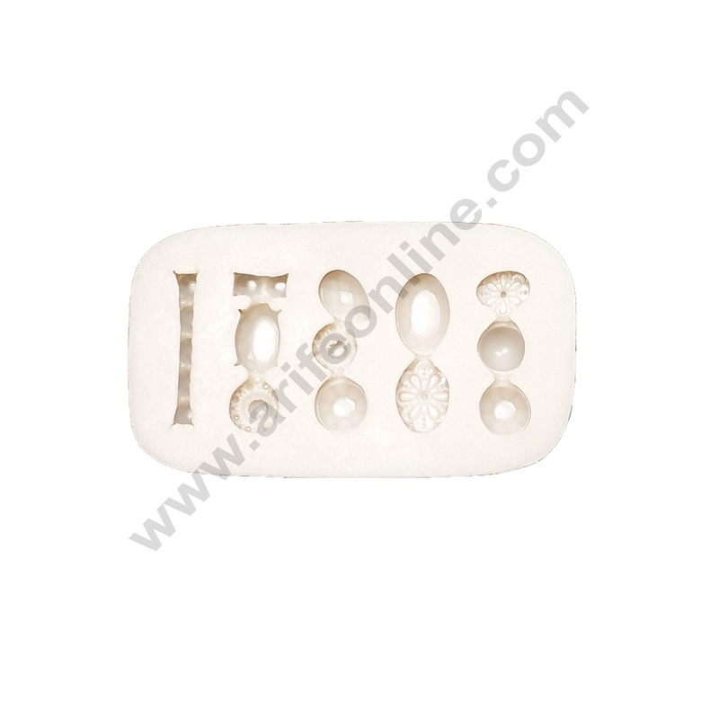 Cake Decor Silicon 5 Cavity Fancy Gem Diamond Jewelry Fondant Mould