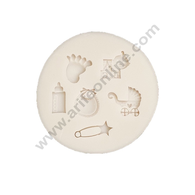 Cake Decor Silicon 6 Cavity Baby Shower Theme Mini Fondant Mould Cake Decorating Mold