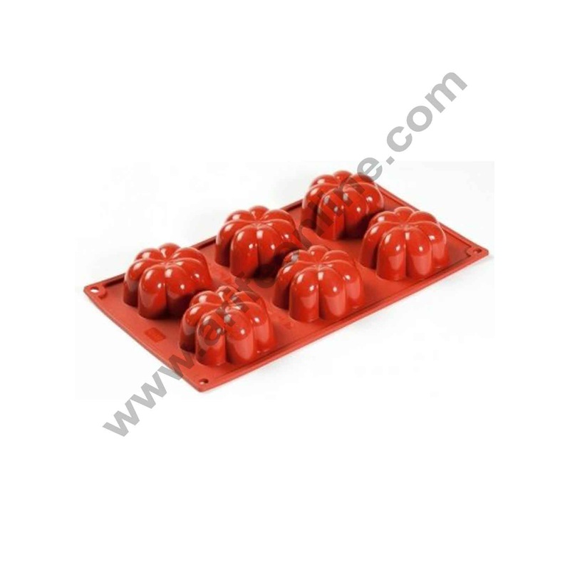 Cake Decor Silicon 6 Cavity Charlotte Shape Muffin Cupcake Mould