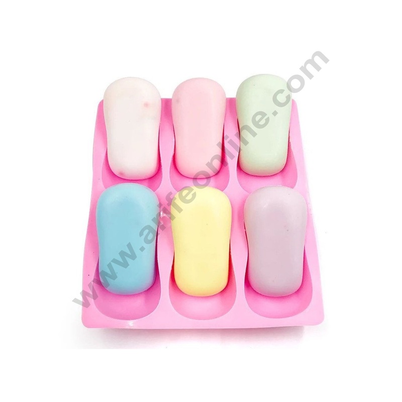 Cake Decor Silicon 6 Cavity Oval Soap Mould