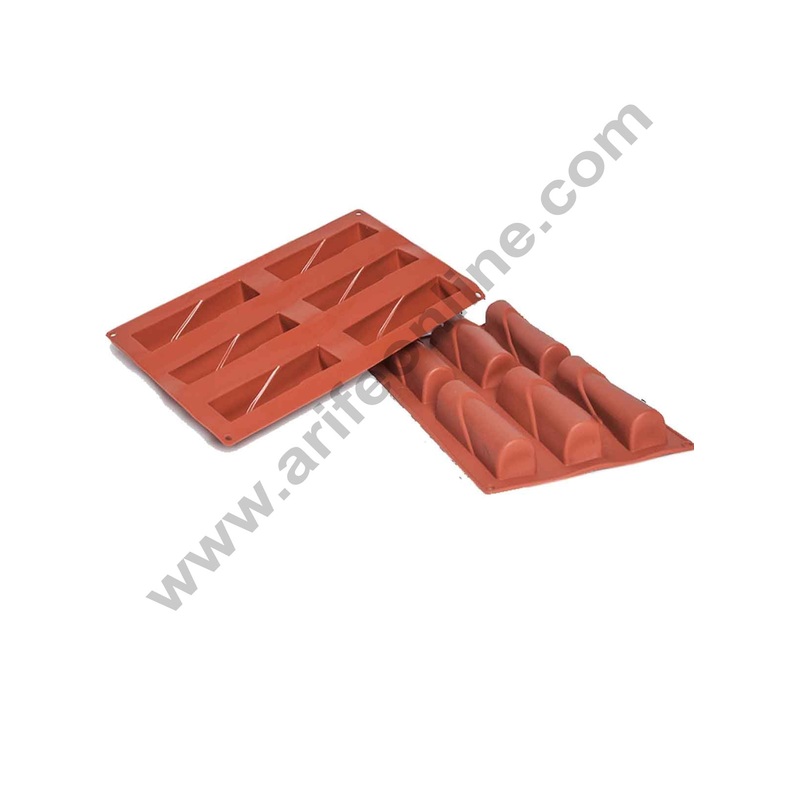Cake Decor Silicon 6 Cavity Yule log Shape Muffin Cupcake Mould