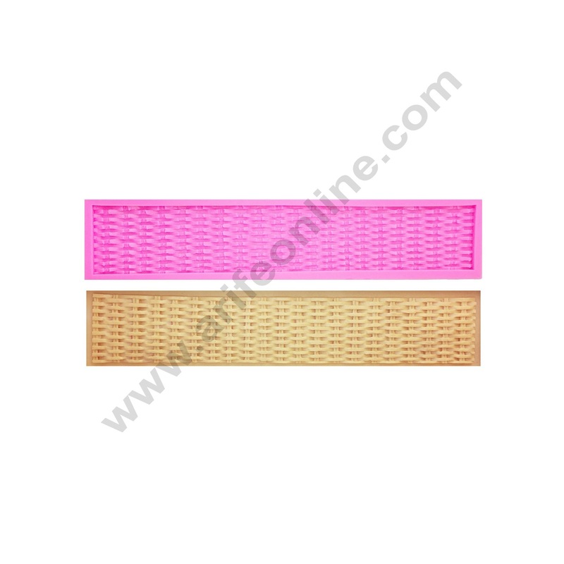 Cake Decor Silicone 1pcs Grid Texture Woven Bag Fondant Mould