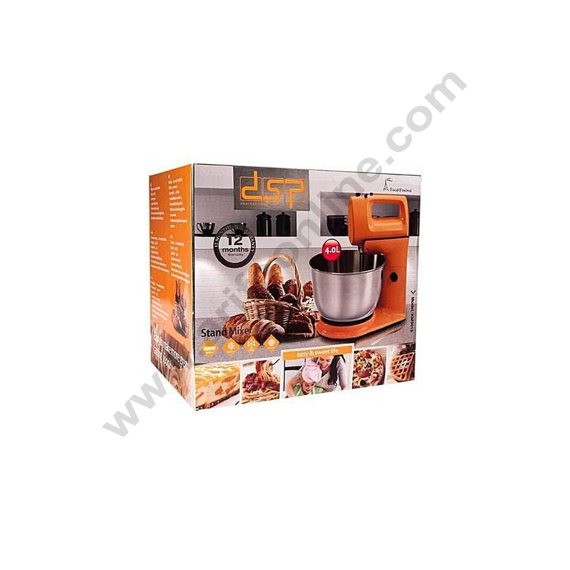 DSP KM-3015A 5 Speed Stand Mixer with Rotating Bowl - Orange