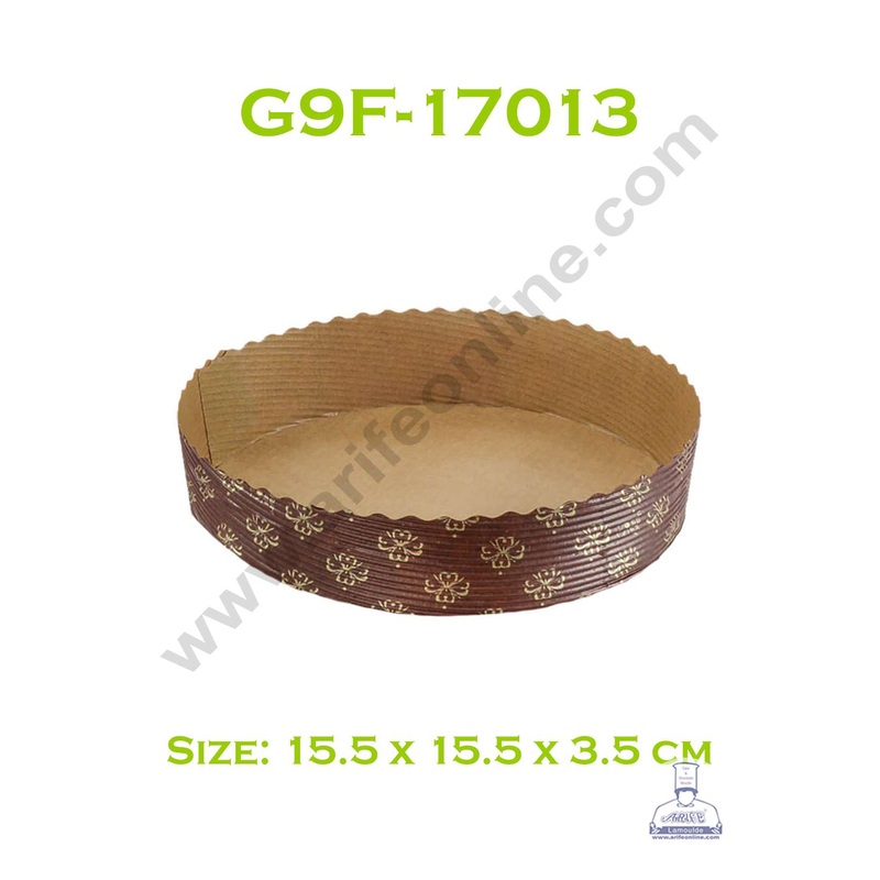 Novacart Bake & Serve Paper Baking Mould By Cake Decor - Round Cake Mould 10 Pcs (SB-17013)