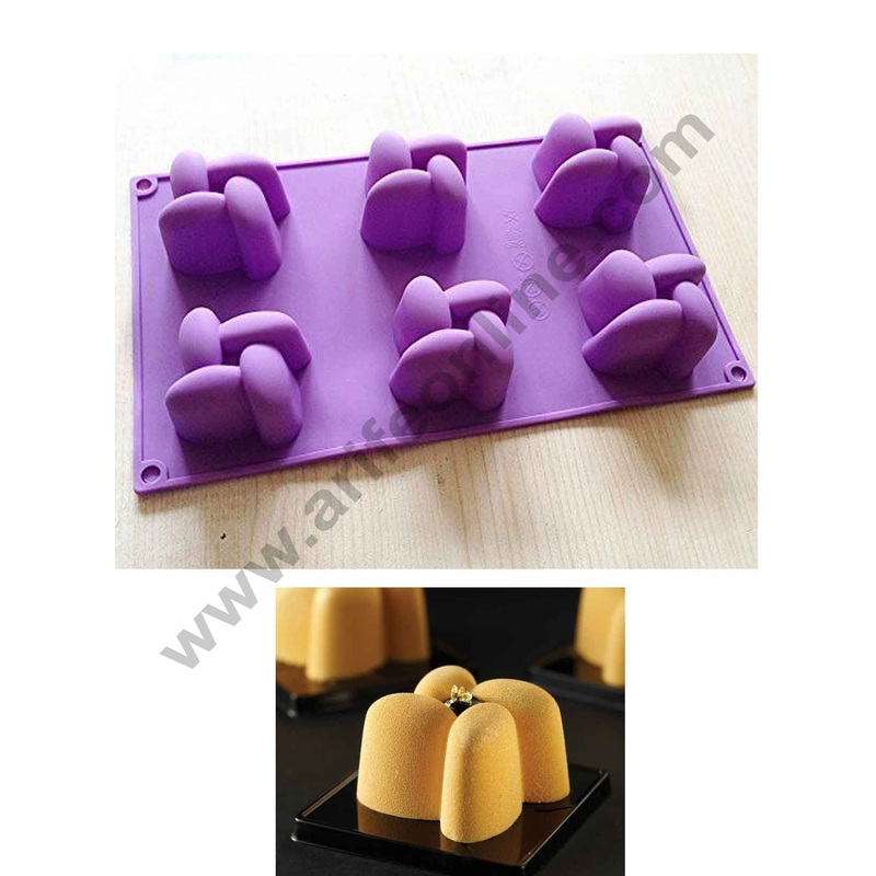 Cake Decor 6 cavity Silicon Moulds Muffin Mould