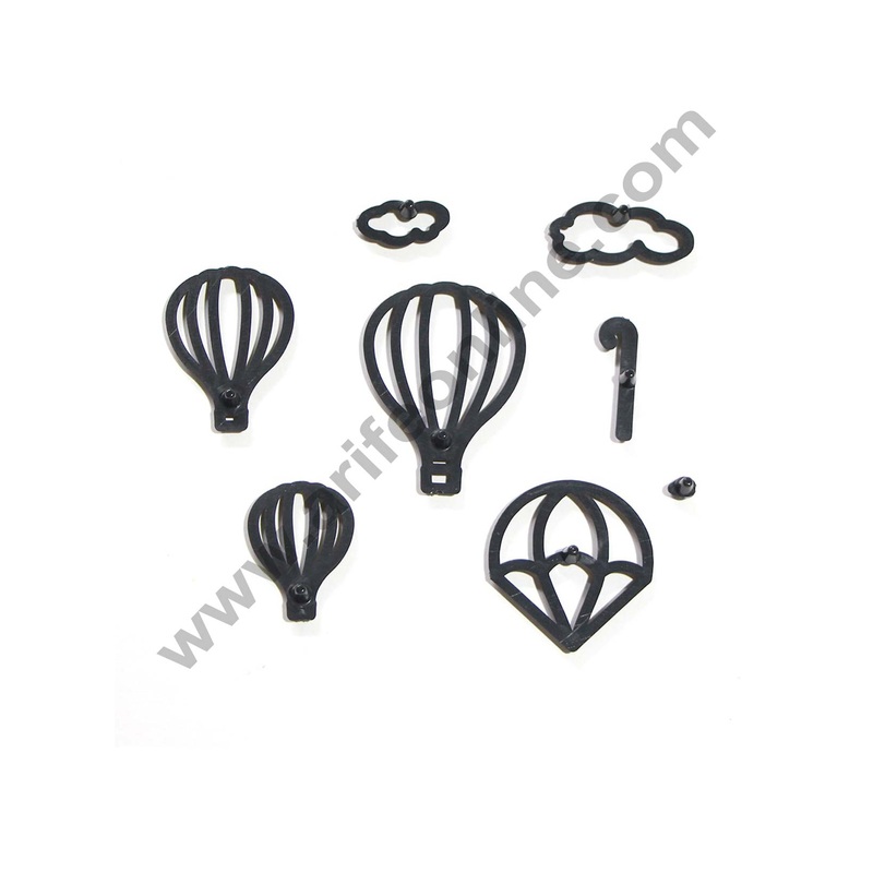 Cake Decor 8Pcs/Set Hot Air Balloon Silhouette Cookie Cutter Plastic  Fondant Biscuit Cutter Sugarcraft Cake Decorating Tools