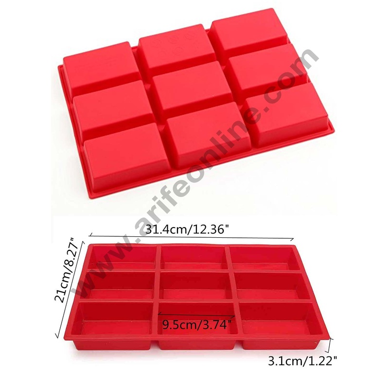Cake Decor 9 Silicon Bakeware Small Bread Loaf  Shape Silicone Moulds for Soaps Jelly Desserts Muffins Cupcakes