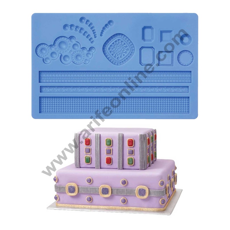 Cake Decor Jewellery Desing Button And Rope Silicon Fondant And Gumpaste Mould Marzipan Mould