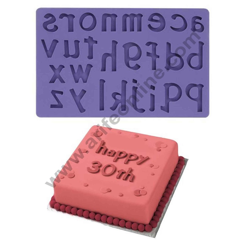 Cake Decor Lower Case Alphabets Desing Button And Rope Silicon Fondant And Gumpaste Mould Marzipan Mould