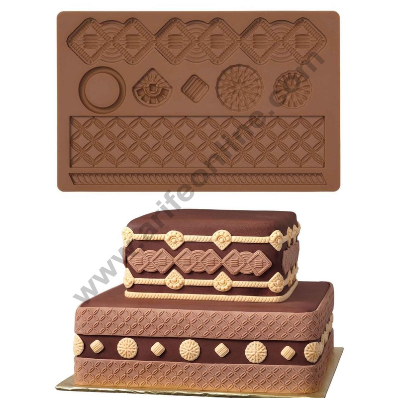 Cake Decor Macrame Desing Button And Rope Silicon Fondant And Gumpaste Mould Marzipan Mould
