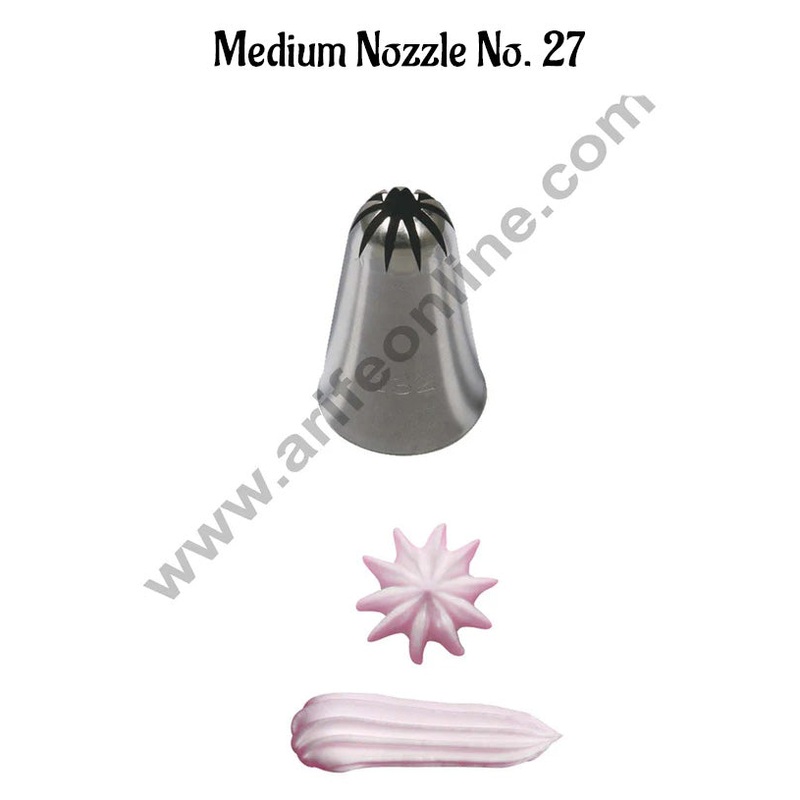 Cake Decor Medium Nozzle - No. 27 Closed Star Piping Nozzle