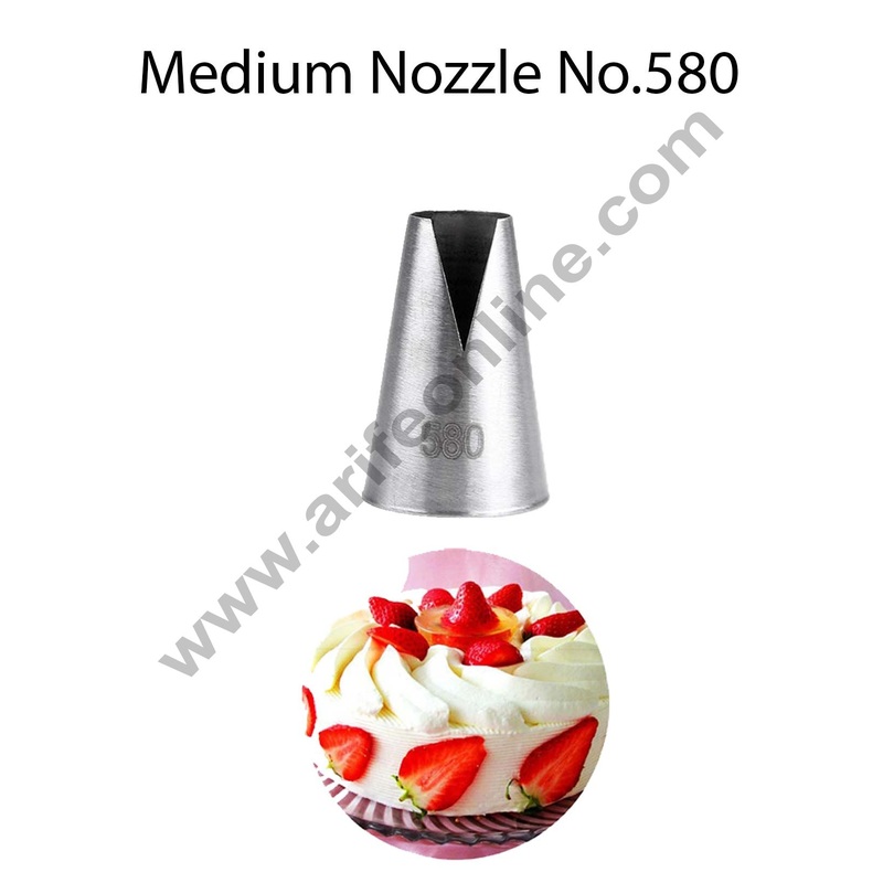 Cake Decor Medium Nozzle - No. 580 Medium "V" Cut/Saint Honore Piping Nozzle
