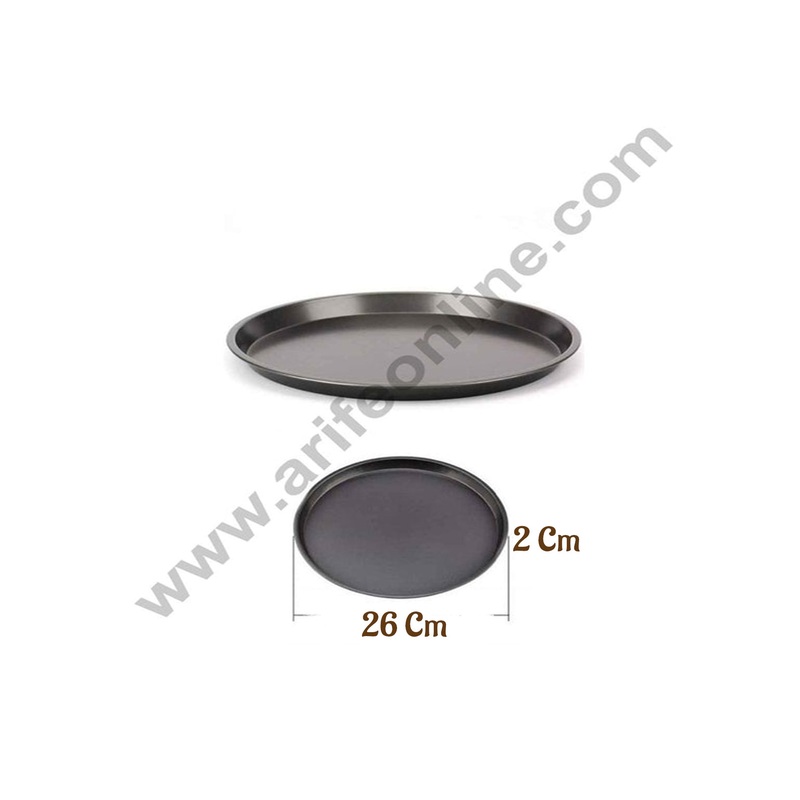 Cake Decor Non Stick Pizza Pan (Dia: Big 26cm Height:2 cm)