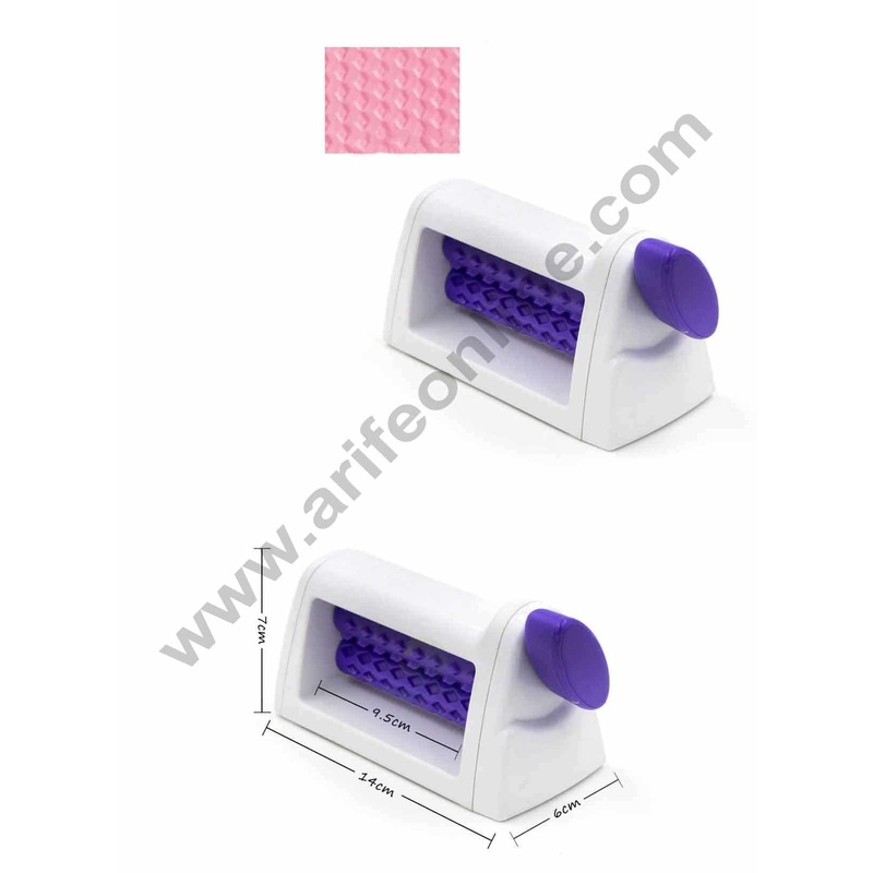 Cake Decor Plastic Diamond Shape Fondant Embosser Roller Cake Rolling Gum Paste Decoration Mold Cake Fondant Roller Cutter Baking Tools