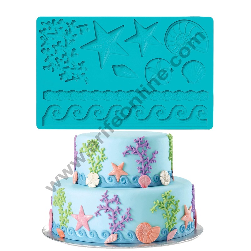 Cake Decor Sea Life Desing Button And Rope Silicon Fondant And Gumpaste Mould Marzipan Mould