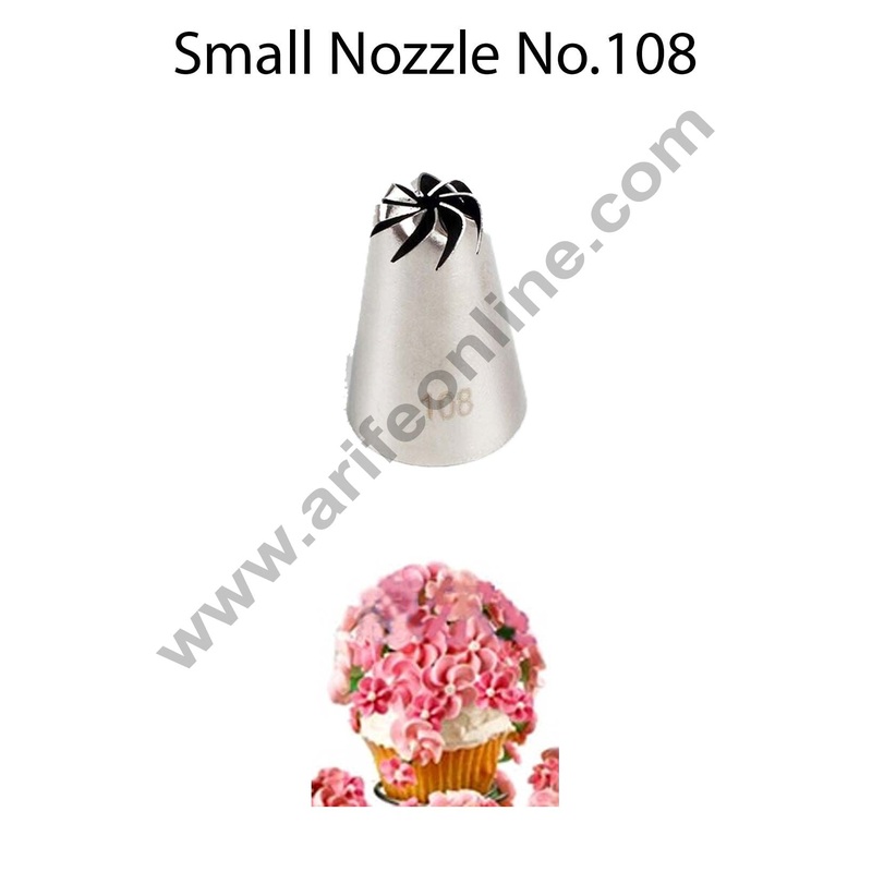 Cake Decor Small Nozzle - No. 108 Drop Flower Piping Nozzle